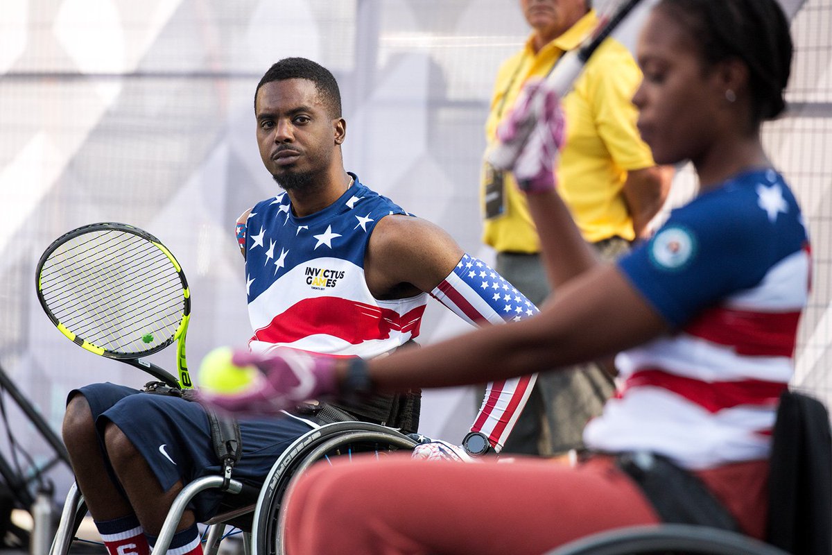 RJ Anderson (US)/ Wheelchair Tennis/ Open Doubles/ Pool Match USA v UK 2
#IG2017 #IAM #InvictusGames #Toronto #Canada @InvictusToronto