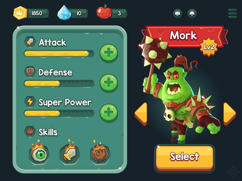 WoodstockPro's tweet photo. RT paudelachapelle: my new UI for my #mobilegame project! #videogame #indiegame #gamedev #UI #uidesign #rpg https://t.co/Lb4Ji64Wxa IndieG…