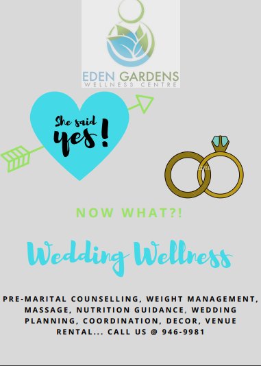 Egwellnesscentre On Twitter Getting Married Eden Gardens
