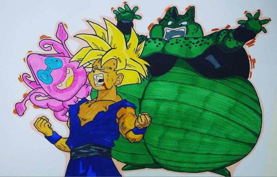 DrawNinomo's tweet image. My drawing: Gohan ssj vs Middle Cell 😄Dragon Ball 
Youtube: youtu.be/mG1Xq31I06w
#gohan #songohan #DragonBall #DragonBallZ #gohanssj