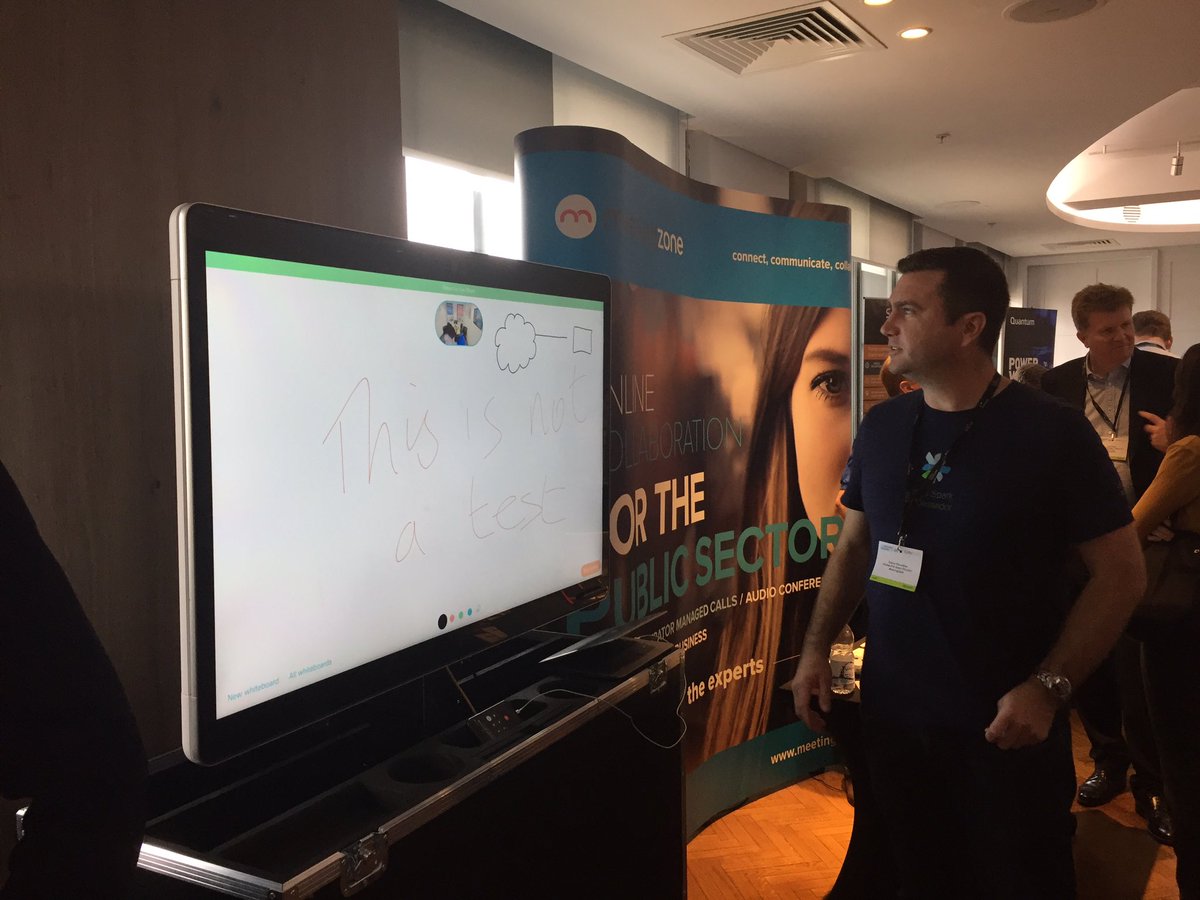 MeetingZone's tweet photo. Come and join us on Stand 20 during the break for a play on our @CiscoSpark Board @GovernmentICT #GOVICT2 https://t.co/S86ZL740P5