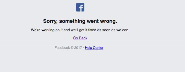 se ha roto facebook?