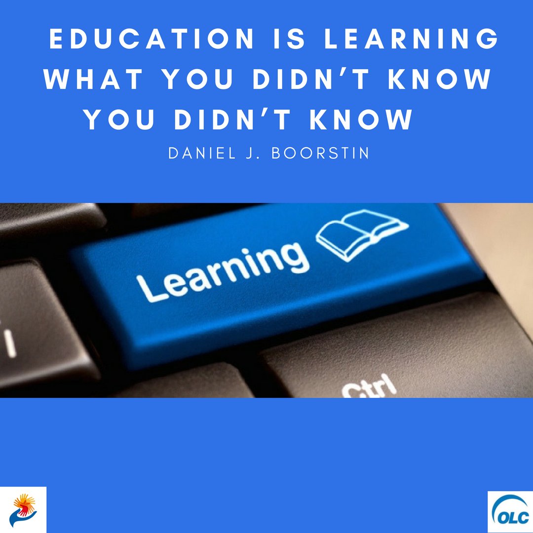 ECCTrainingLdn's tweet photo. Education is learning what you didn’t know you didn’t know – Daniel J. Boorstin
#ECLC_Training #Lifelonglearning #careersadvice #OLCeurope https://t.co/gS5m01p3ks