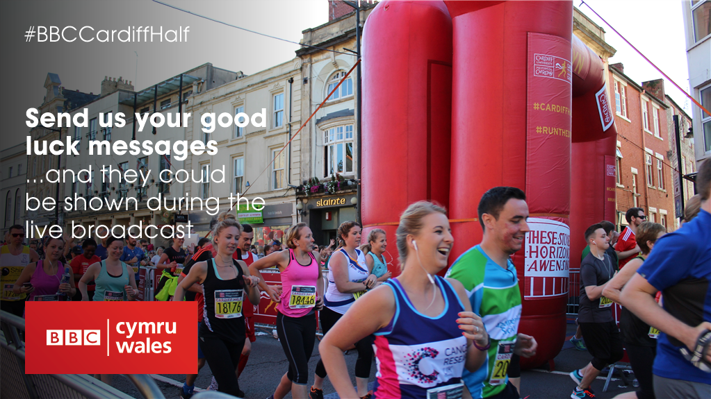 BBCWales's tweet photo. 🏃🍀🎉🎽
Send a good luck message to friends or family running the Cardiff Half Marathon… 

📲Tweet your messages using #BBCCardiffHalf #️⃣ https://t.co/VFvPj5rzDd