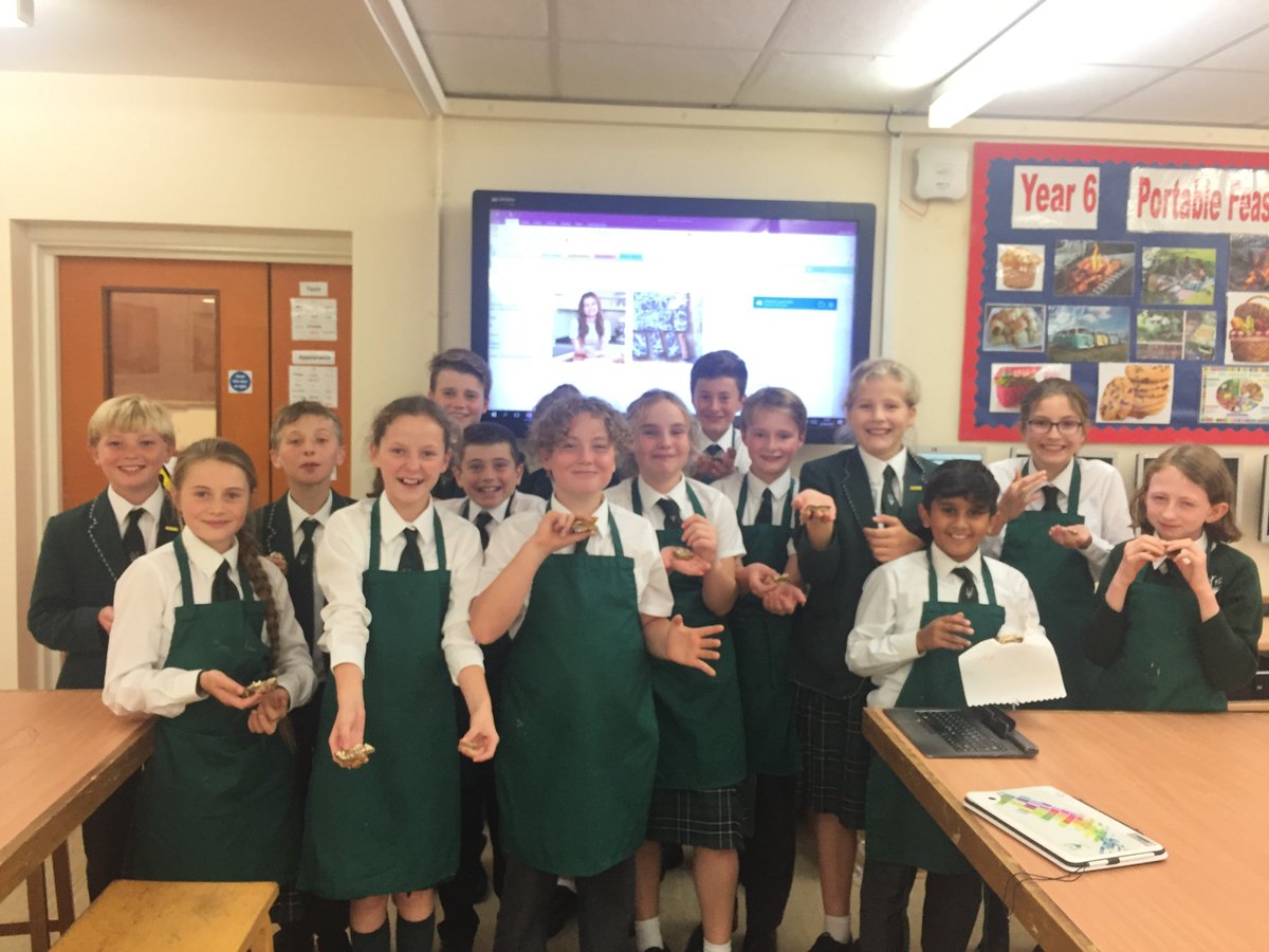 SprattonHall's tweet photo. Year 7 pupils really enjoyed making tasty #MillionaireShortbread by @MarthaCollison from @BritishBakeOff #gbbo #FDT #GBBOTwitterBakeAlong https://t.co/t9dIx5fwYF