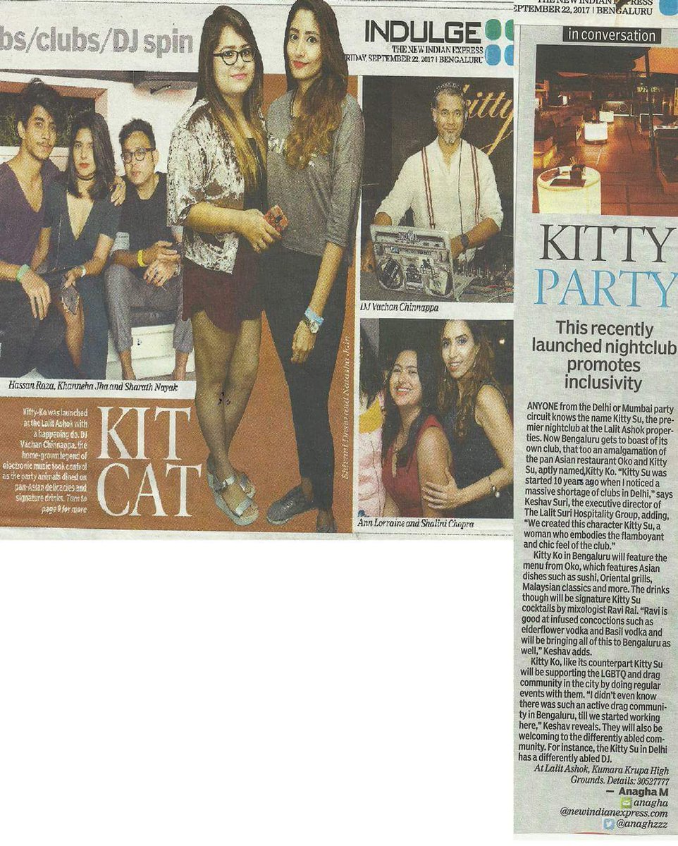 Get it gurl! #KittyKo is here 👯 

Thank you Indulge - The New Indian Express for the coverage &lt;3 #Bangalore