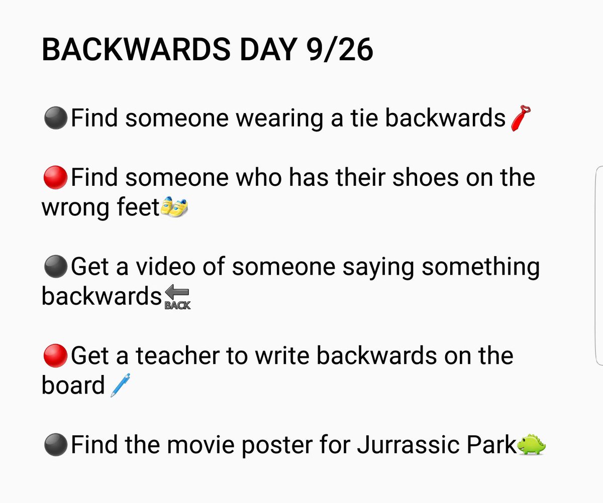 MilanClassof21's tweet photo. Ok freshman it's backwards day Malbec sure you do the scavenger hunt!!!! https://t.co/xQpsfFXlc0