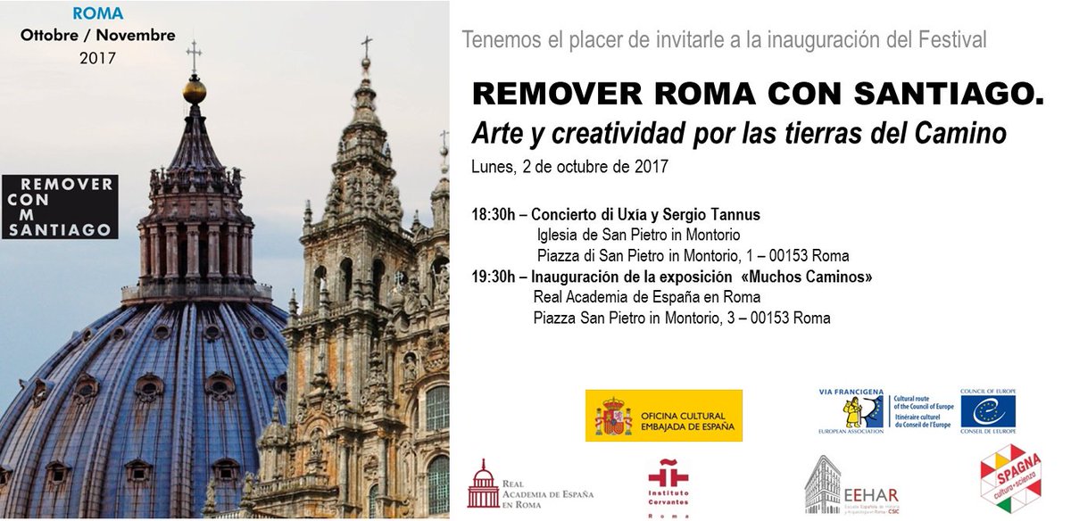Spagna in Italia on Twitter: &quot;Inauguración del Festival Remover Roma con  Santiago. ¡No te la pierdas! @romacervantes @RAERoma… &quot;