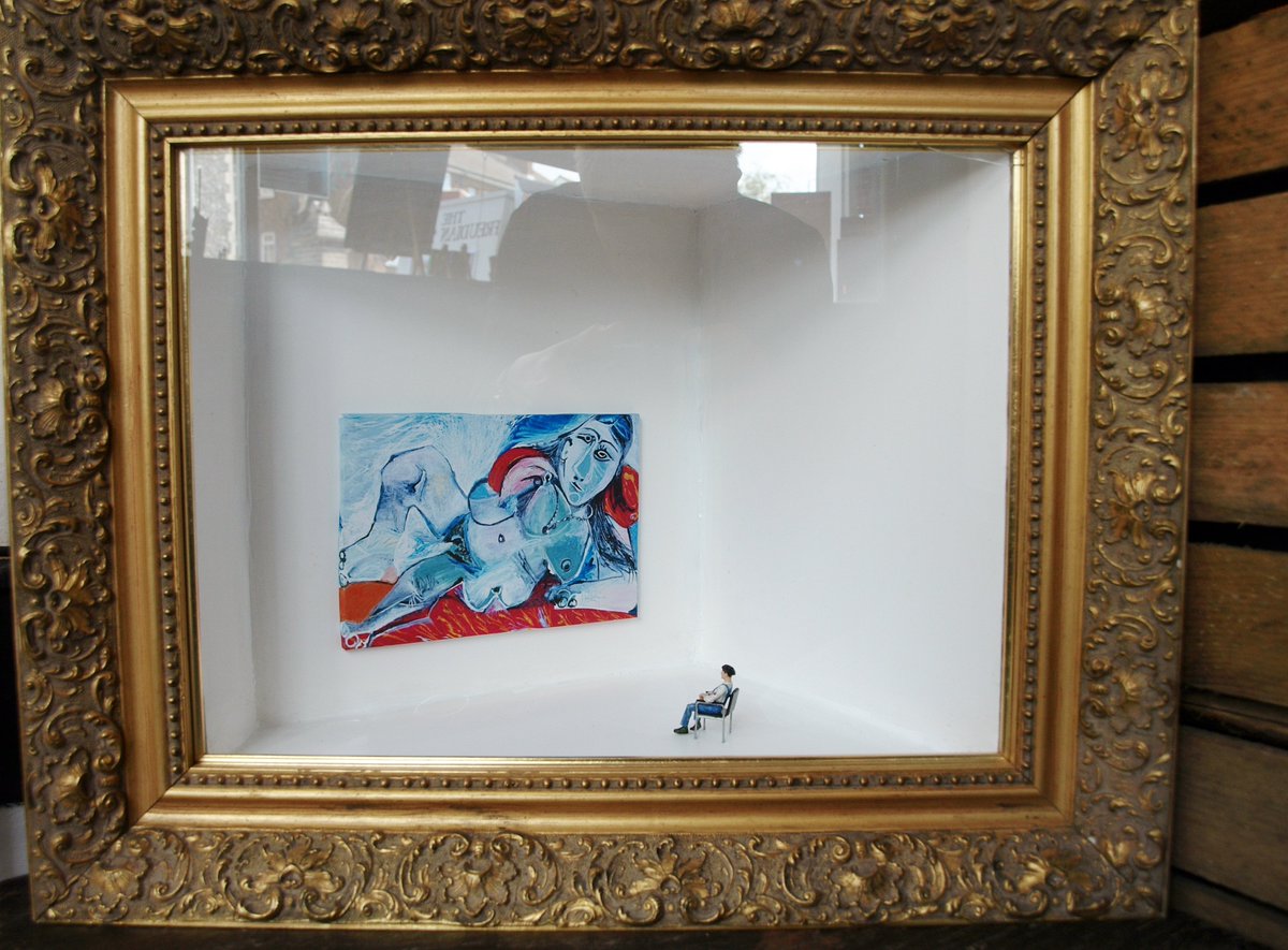 MossCreate's tweet image. 'Everything You Can Imagine is Real' by @MossCreate. Of course it is. Here's a decorator contemplating art. He knows. #picasso #art #concept