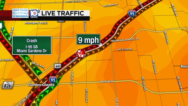 Crash on I-95 SB at Miami Gardens Dr #traffic #miami https://t.co/ztyz2ltUob