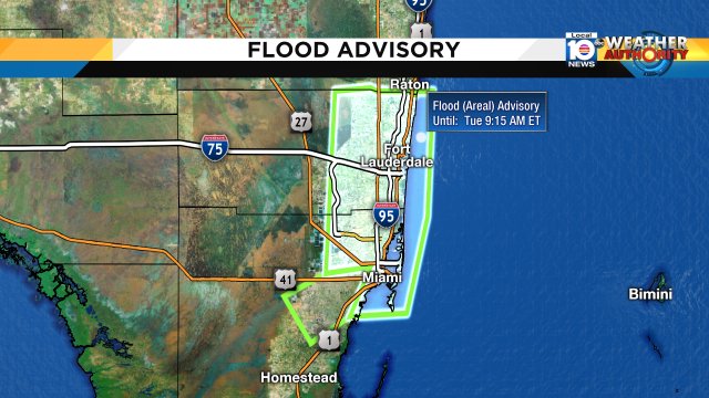 Flood Advisory now in effect for Eastern Broward flooding is occurring in  Fort Lauderdale Pembroke Pines Hollywood https://t.co/J9xnqFMbIk