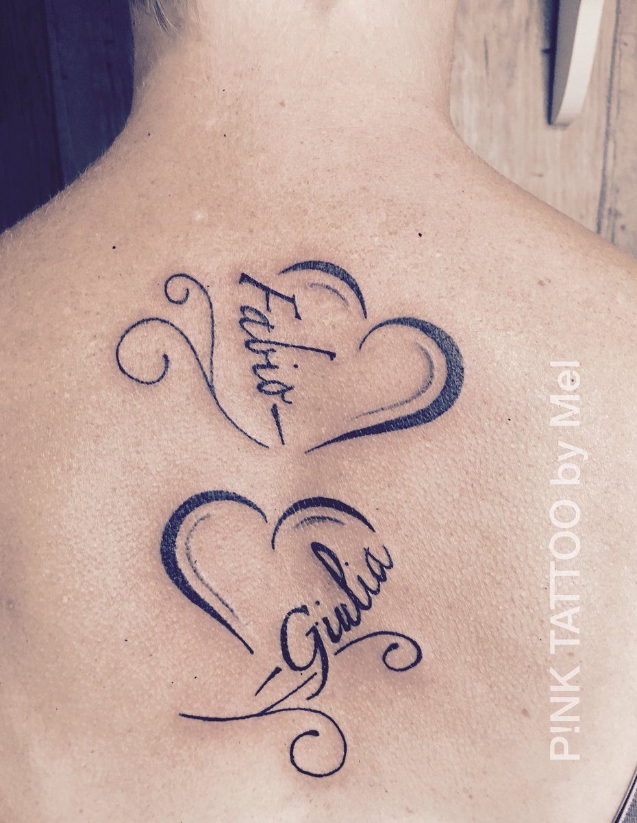 pinktattoobymel #childrenlove #tattoo #tattoos #inkedgirl #inked #fabio  #giulia #heart, image size:930x1200