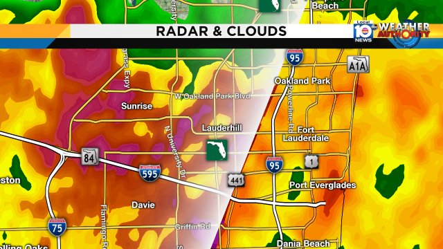 Heavy rain and gusty winds have moved into much of Fort Lauderdale. Miami still dealing with storms too. https://t.co/dmvZxcg9er