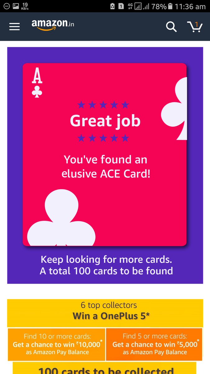 THEMURTUZA's tweet photo. @amazonIN
#OnePlusTrainofCards
Collected almost all cards till now . Wish to win #OnePlus5 . Always participated in all ur app quizes . ππ https://t.co/WYzgPzEwEO
