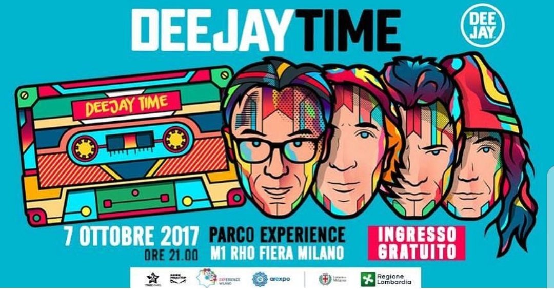 dariophoto69's tweet photo. Sabato 7 Ottobre all'ex area Expo Milano.
É aggratis... peccato non esser a Milano.
Tunz tunz 🔊🎵🎶🎵🕪
#DeejayTimeReunion #RadioDeejay
#Piach https://t.co/Rx5BEZmsr8
