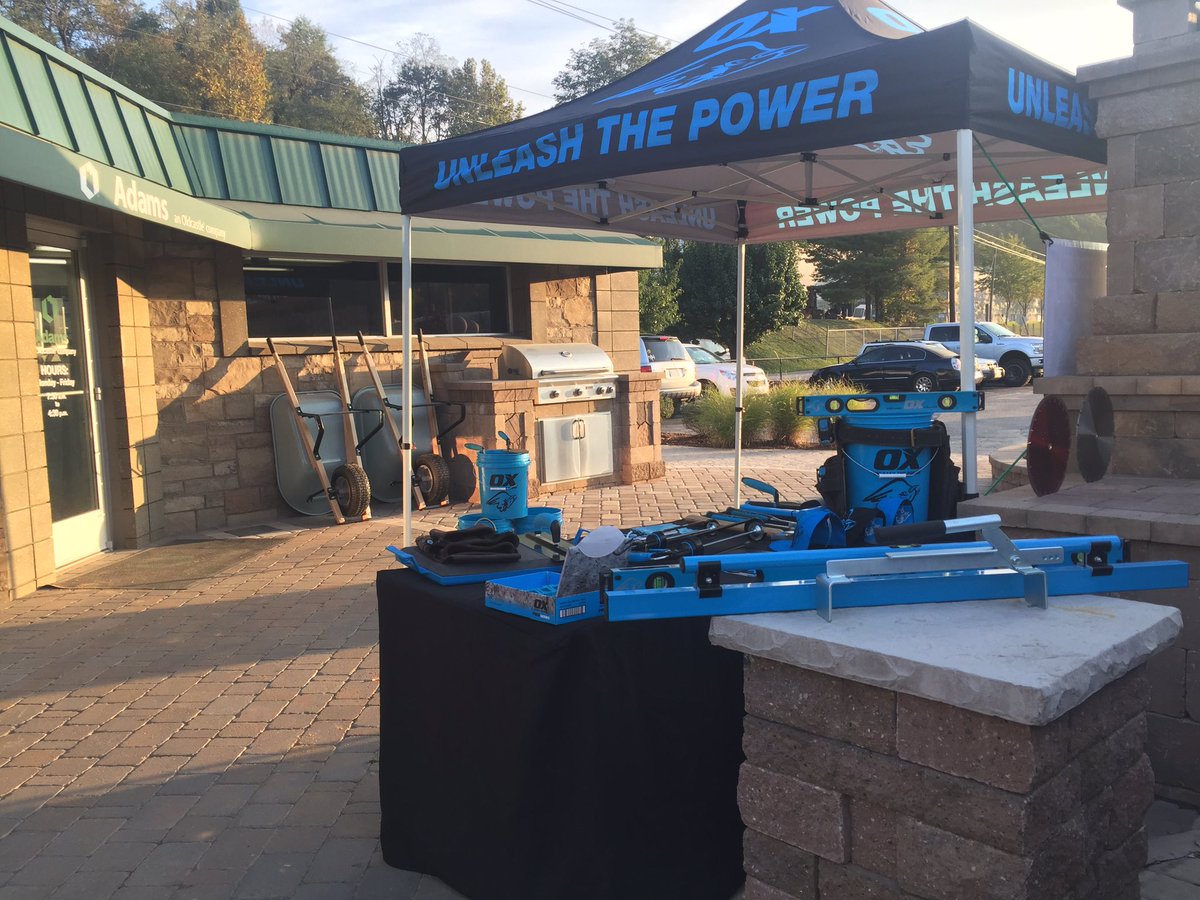 oxtoolsusa's tweet photo. Partnering with Adams Products @OldcastleInc to showcase OX Tools. Proudly serving the mason, concrete, construction and hardscape trades. https://t.co/3VC9zDV3R3