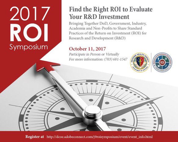 MilitaryHealth's tweet photo. Defense Health Program’s #ROIS2017 is providing new partnerships & collaborative opportunities w/ @DeptofDefense. Join us on Oct. 11, 2017! https://t.co/e1D7dsWXP4