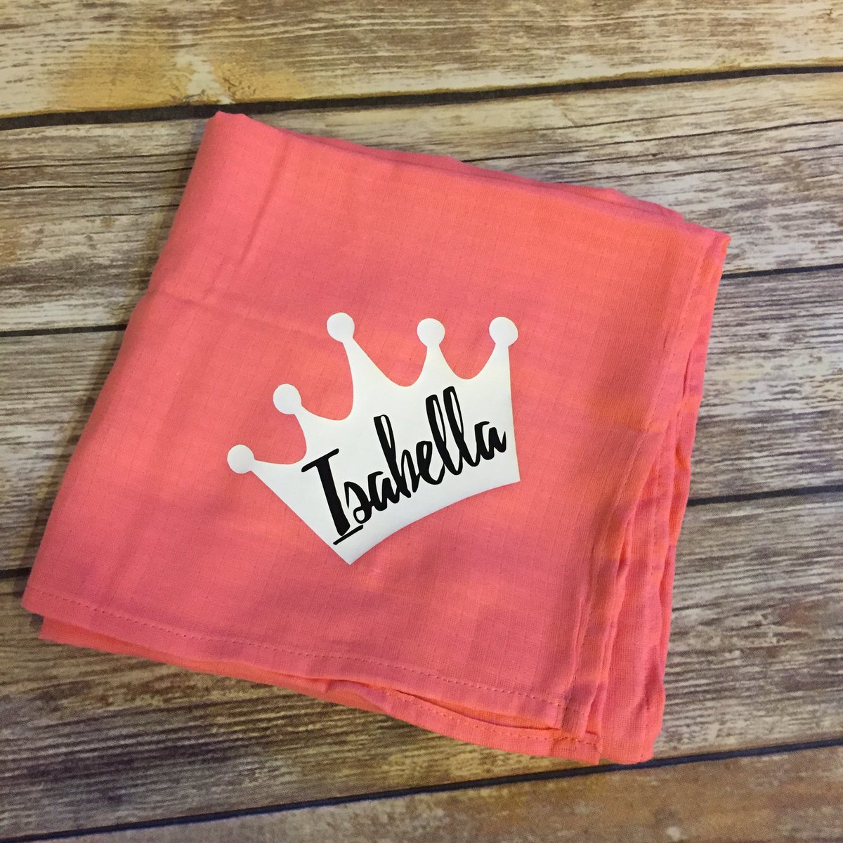 personalized muslin baby blanket