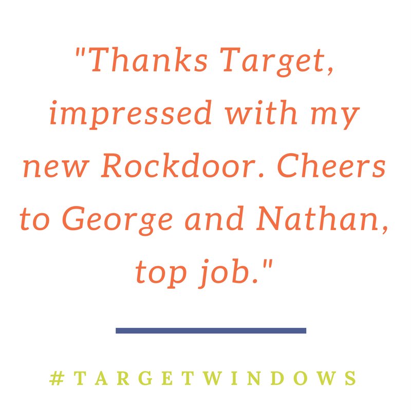 Target_Windows's tweet photo. Great feedback after Carl Bradbury's recent @rockdoorltd installation from Target. #TargetTuesdays https://t.co/3QVgEC9z7r