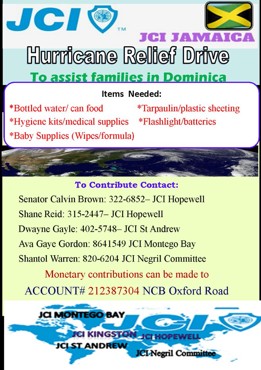 HopewellJCI5's tweet photo. Dominica Relief Effort @JCIBarbados @JCIGuyana @odpem @jcitnt https://t.co/PCnjlkiXl7
