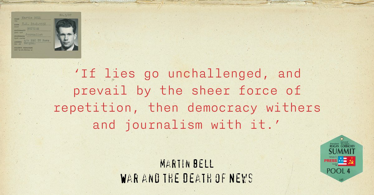 SkyeBookFest's tweet photo. In a time when Twitter rumours &amp; unverifiable videos abound, Martin Bell calls to put the substance back in our news. 2 October @arosskye https://t.co/CNtljTSFsZ