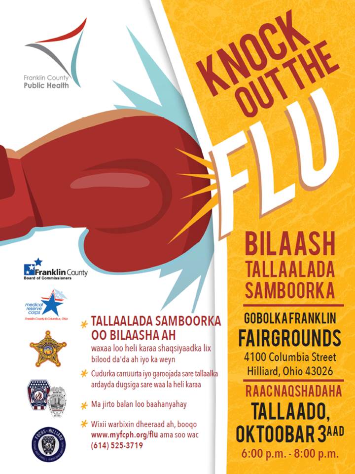 FC_PublicHealth's tweet photo. PLEASE RT! We're offering FREE FLU SHOTS Tuesday October 3rd 6-8 p.m. @ Franklin County Fairgrounds in @HilliardGov. No appointment needed. https://t.co/AntPCNL8Z4
