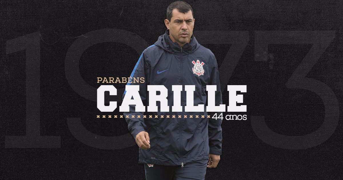 Hoje é o dia do nosso comandante dentro de campo! Um aniversário #DoCarille! 🎉🎂🎈 

#VaiCorinthians ⚫⚪⚫⚪