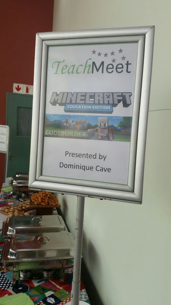 Inspiring presenter, @dominiquecave at TeachMeet. Delegates have much to look forward to today!