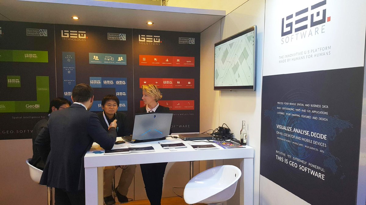 BGeografic's tweet photo. Just like our today's #Intergeo visitors, come have a closer look at cutting-edge #GIS and #LocationAnalytics software products #GEO #B2033 https://t.co/HTKwVA7WJ9