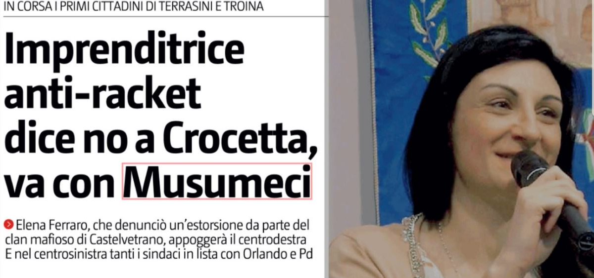 Nello_Musumeci's tweet photo. Dietro la mia candidatura gente coraggiosa come Ferraro, che facendo la propria parte in un territorio difficilissimo combatte il malaffare https://t.co/54eqQvv0jR