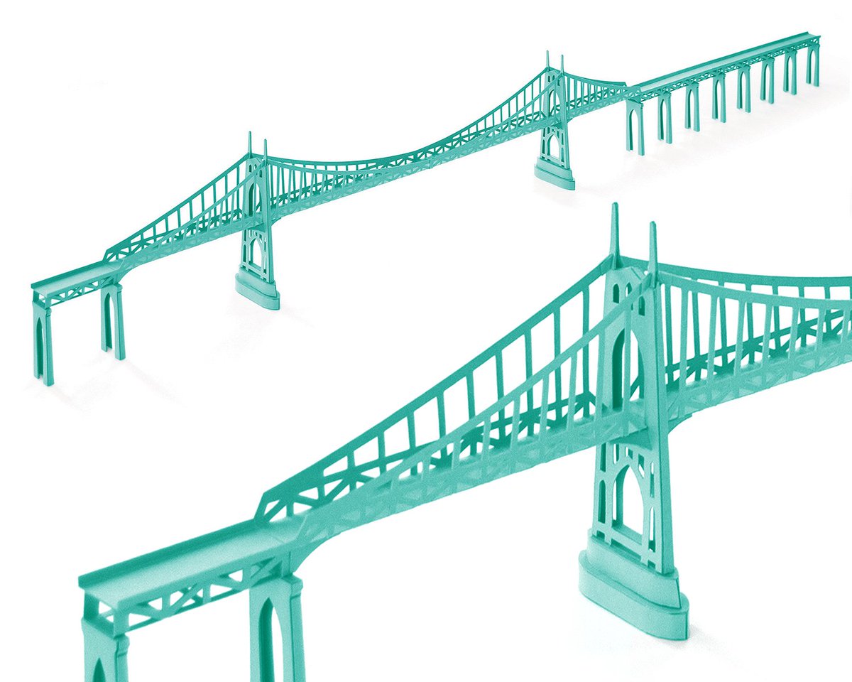 CyclerSF's tweet photo. Paper model kit of St Johns Bridge in Portland, Oregon https://t.co/AiJilCTiXc #portland #pdx #oregon #paperengineering via @paperlandmarks https://t.co/QUFXXbo6Bq