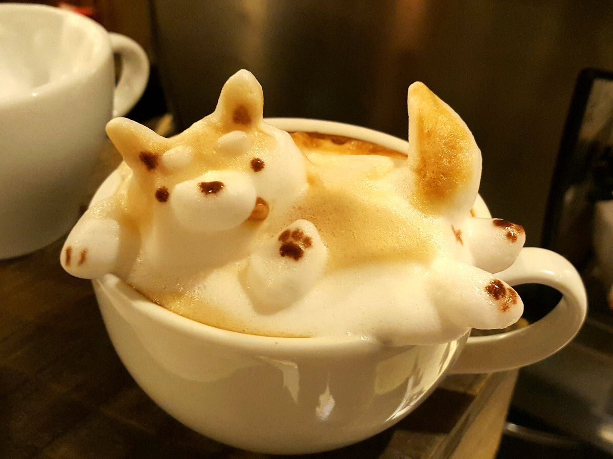 nickzusty's tweet image. 3D Latte Art