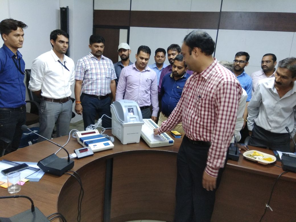 Demonstration of VVPAT, BU, CU to political parties and press meeting regarding voter list and election process.