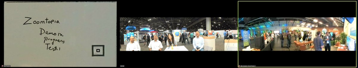 PanaCast1's tweet photo. So thrilled for this screen capture! Calling the team at #MSIgnite from #Zoomtopia Conference + Whiteboard sharing #collaboration #avtweeps https://t.co/CdhaT9sJjB