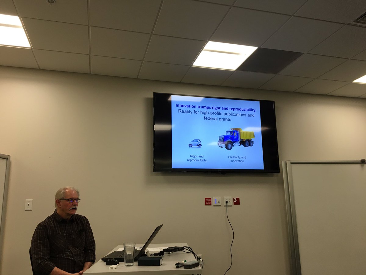 EHSLibrary's tweet image. Innovation vs #ResearchReproducibility - Ed Dudek tells it like it is @EHSLibrary #UtahGRRR #MakeResearchTrue