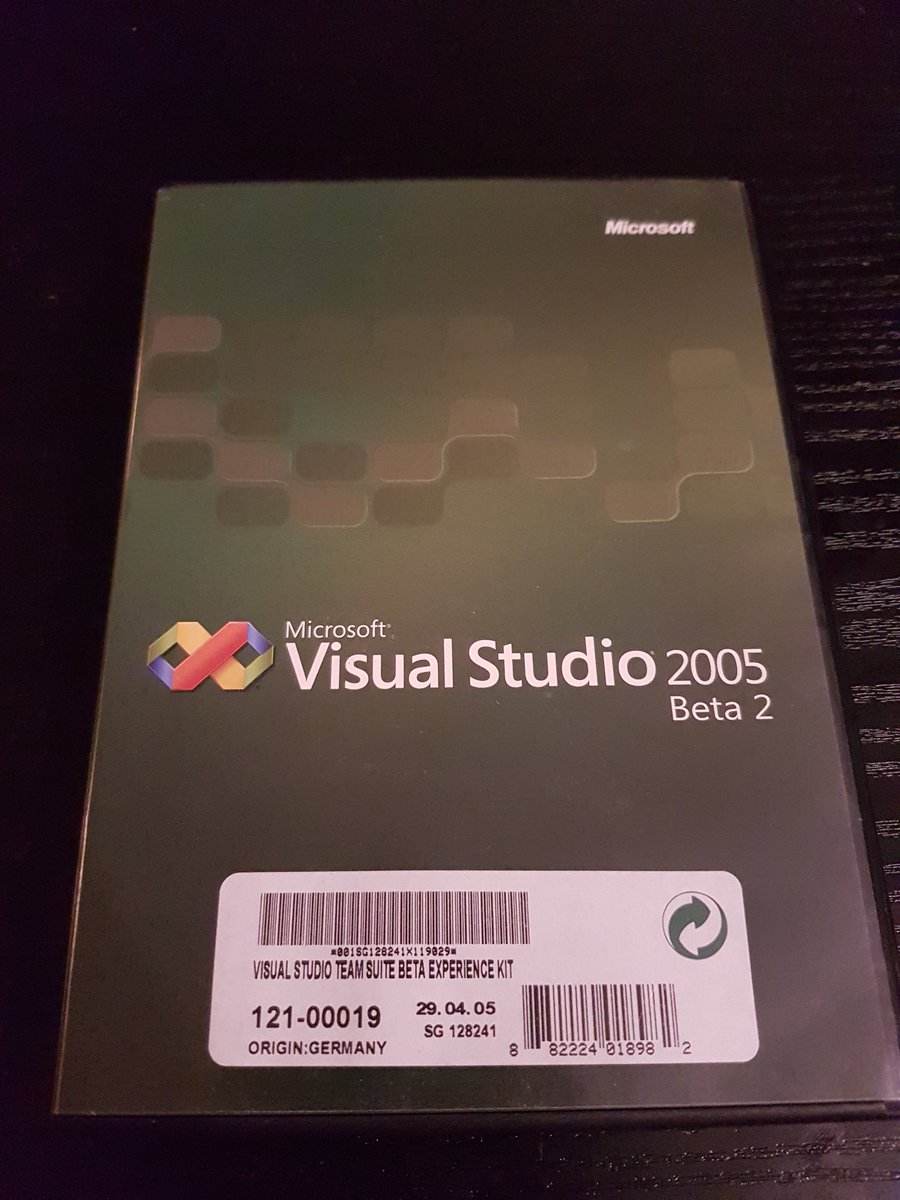 ClairCoder's tweet image. Rearranging the storage room reveals hidden treasures #memorylane #Microsoft #visualstudio #visualstudio2005 #madspecs #lookwhatifound
