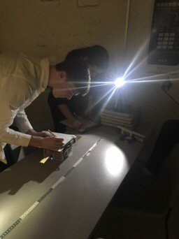 Flashlight experiment today in Math 1 #funlearning #rigorouslearning