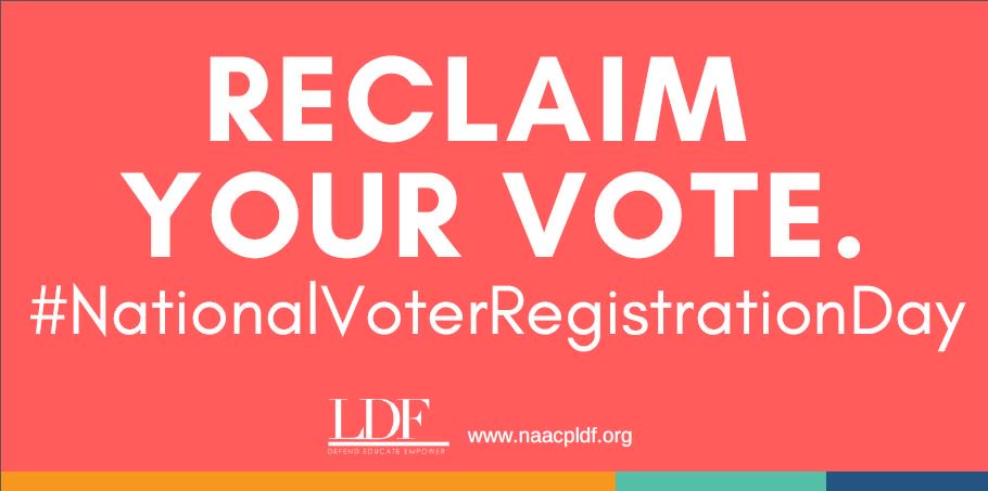 Democracy depends on you. Join us for #NationalVoterRegistrationDay and get registered to vote! nationalvoterregistrationday.org