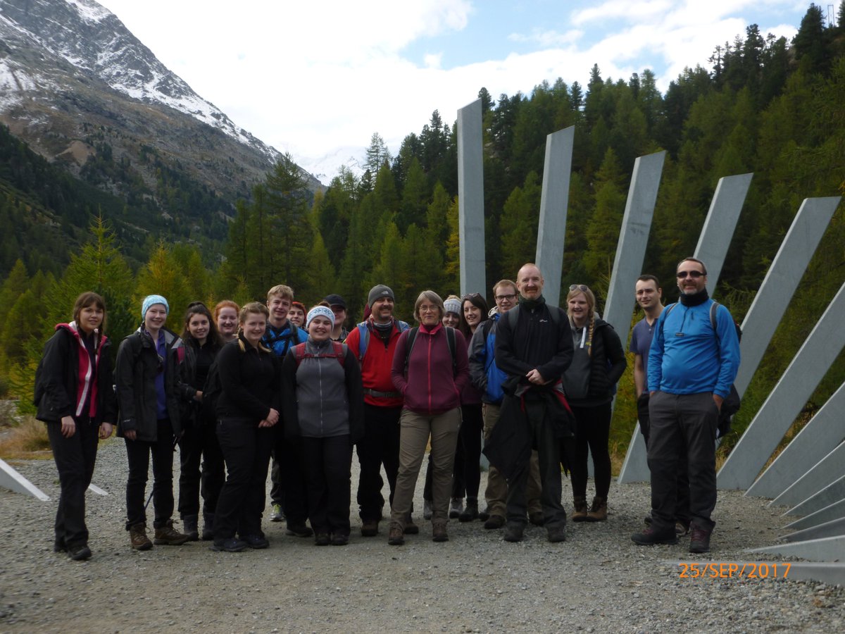 UHI_Geography's tweet photo. A group photo - on our way to explore the Morteratsch glacier for a second day of investigations and data collection @UHIGeography https://t.co/QOKvHF0xON