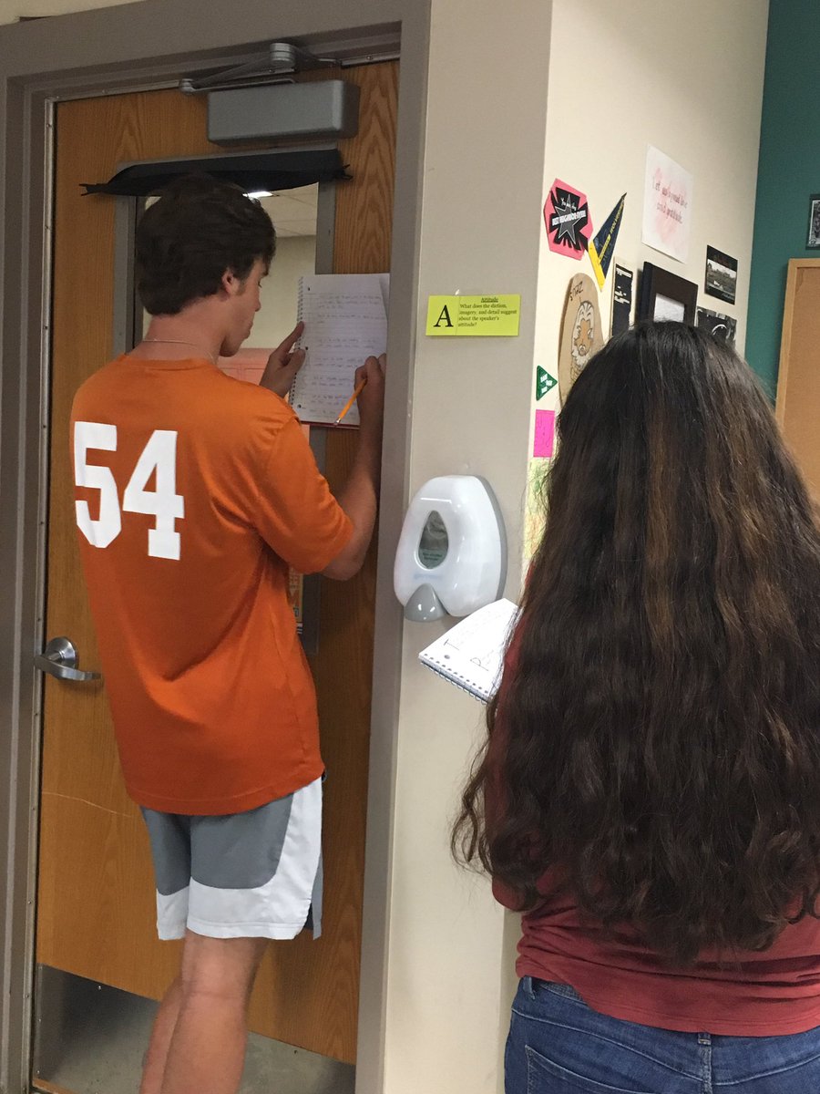 ReaganHSAVID's tweet photo. Instead of having the students sit at their desks and copy down notes, put them around the room! #tpcastt #getstudentsmoving https://t.co/e1buVqF389