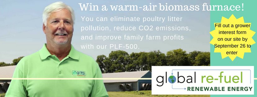 GlobalRefuel's tweet image. Last chance! Today is the deadline to fill out our grower form &amp;amp; #win a warm-air biomass furnace, #poultry farmers! globalrefuel.com/contact-us
