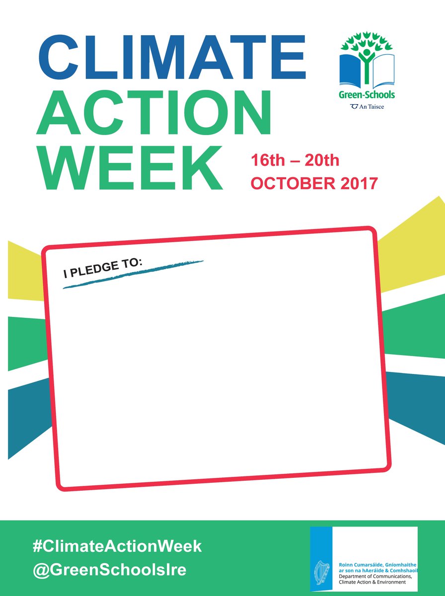 #ClimateActionWeek starts on October 16 - what has your school planned? #greenschools @Dept_CCAE