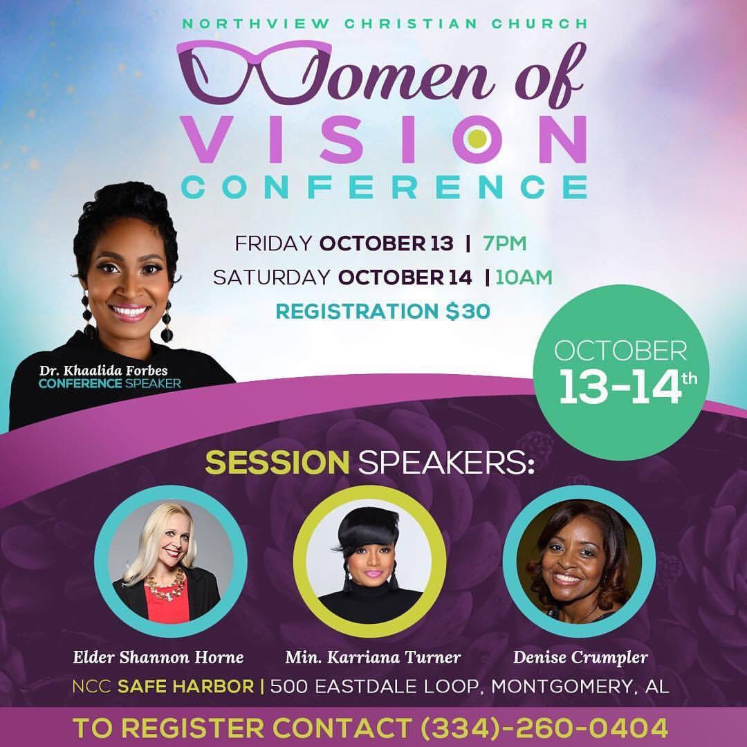 Women's Conference is coming!!!! You won't want to miss this <a href="/KhaalidaForbes/">Dr. Khaalida Forbes</a> <a href="/shannonmhorne/">Shannon Horne</a>