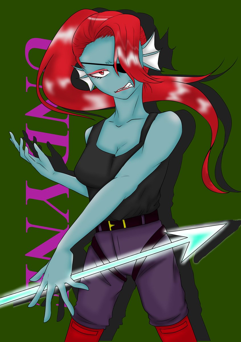 ট ইট র ピンクロ コスプレ年1程度 Undertale アンダーテール Undyne アンダイン かっこよく描きたかったんだけどな W 2枚目 メイクver