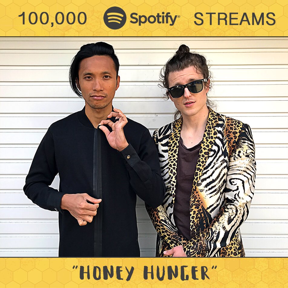 🐝🐅🐆Stoked! "Honey Hunger" hit 100K streams on <a href="/Spotify/">Spotify</a>! Thanks for👂+early support from <a href="/bbcintroinessex/">BBC Music Introducing in Essex</a> <a href="/unsignedguide/">The Unsigned Guide</a> <a href="/Popronde/">Popronde</a>