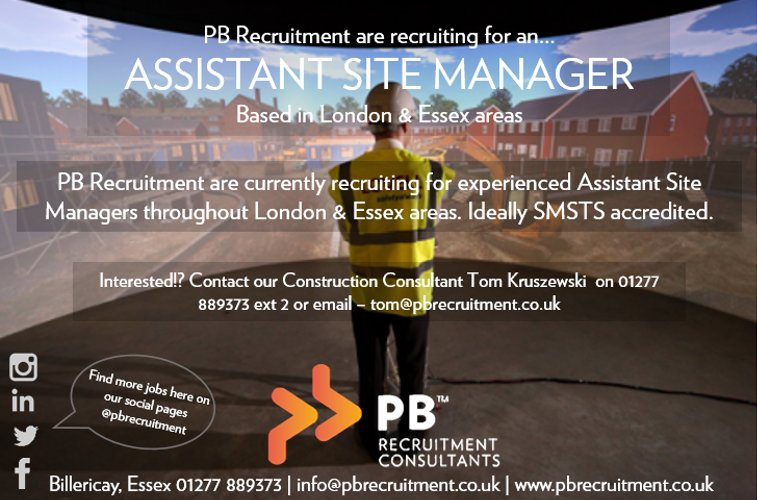 PBRecruitment1's tweet image. #SiteManager #SiteSupervisor #AssistantSiteManager #SSSTS #SMSTS #ConstructionRecruitment #JobsInRecruitment #London #Essex #JobsAtPB