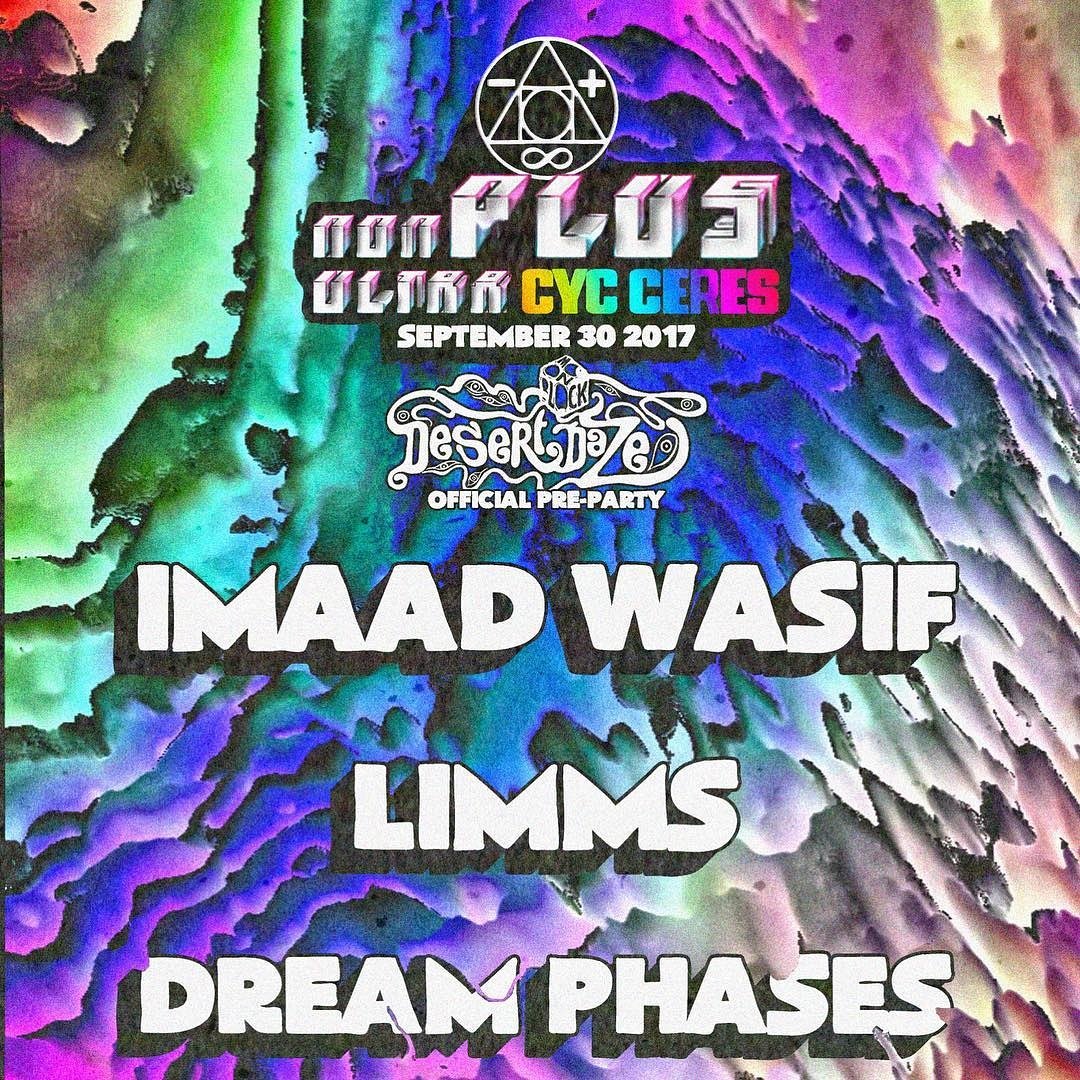 nonplusultrala's tweet photo. @desert_daze pre-party with @createdbylimms @DreamPhases Imaad Wasif and @morgandelt spinning records. All ages! 207 S Broadway. https://t.co/DWA13X166d