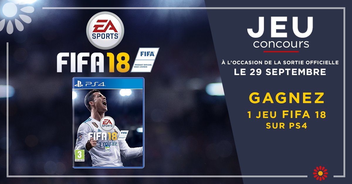CasinoSav's tweet photo. #CONCOURS #RT + #Follow pour tenter de gagner #FIFA18 sur @PlayStation 
Tirage au sort le 29/09 
Réglement : https://t.co/teenqUm5p2 ... https://t.co/PPfoUR0I3S