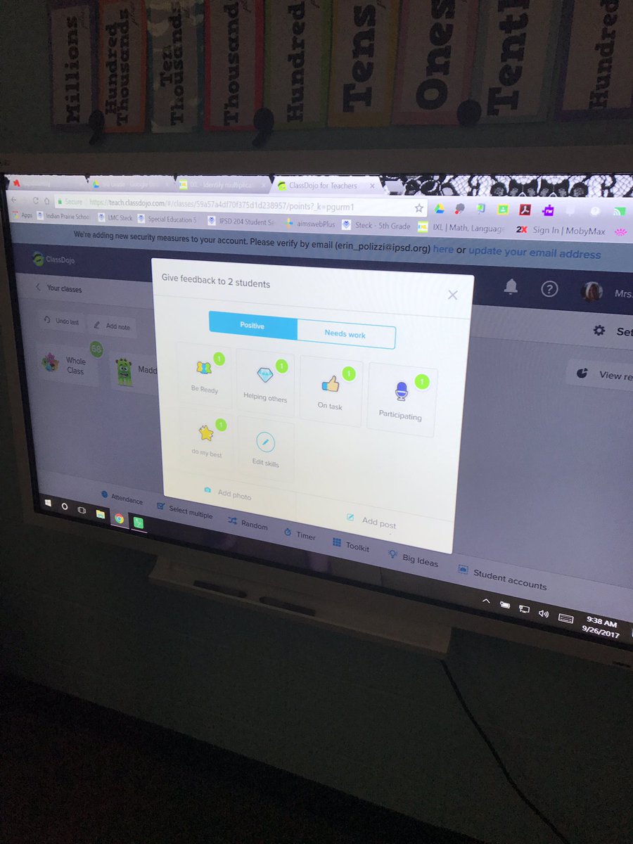 We are a TEAM...Class Dojo @steckeagles #FutureReady204 #classmanagement #classdojo