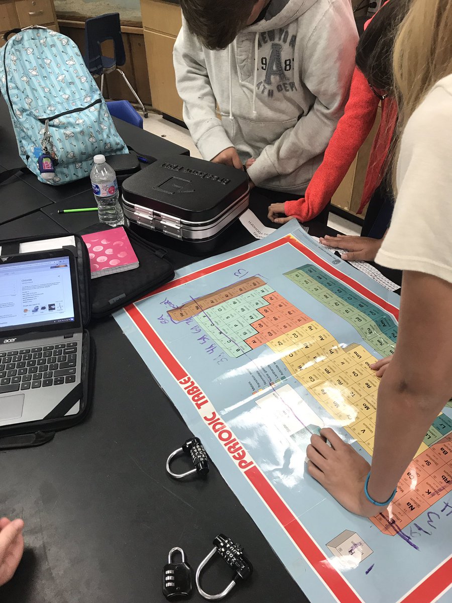Fun with Breakout Boxes over periodic table!!@whatsnewatrjh #Robinsonisd